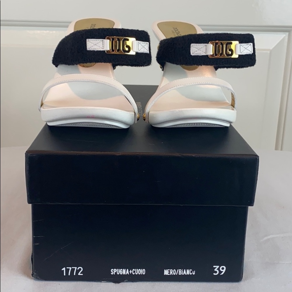 Dolce &Gabbana black and white heels.